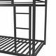 preview thumbnail 4 of 10, Metal Twin Over Full Bunk Bed Sturdy Construction, Noise Reduction & Safety Guardrail