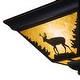 preview thumbnail 8 of 9, Bryce 14-in W Bronze Rustic Deer Flush Mount Ceiling Light Fixture - 14-in W x 5.75-in H x 14-in D