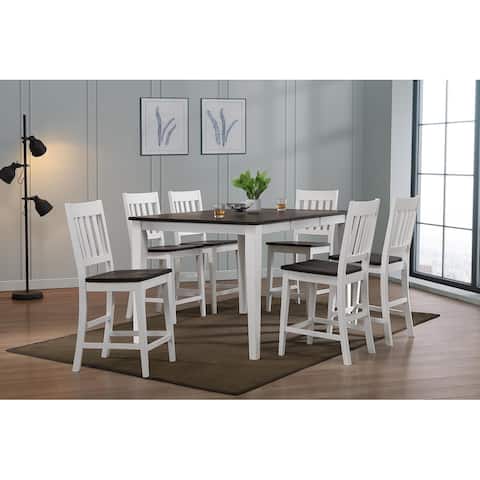 7 Piece Solid Hardwood Counter Height Set