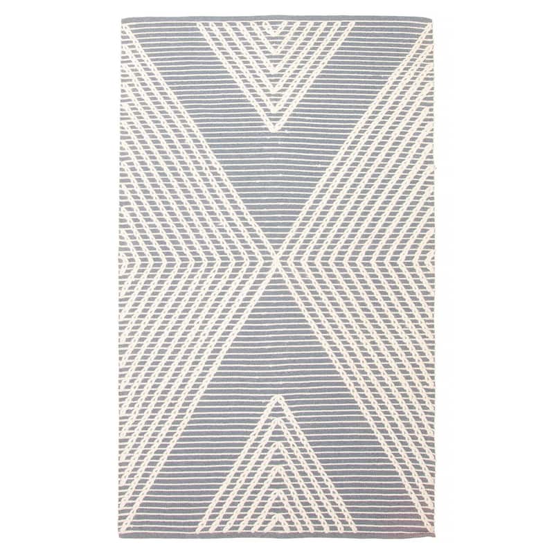 ECARPETGALLERY Braid weave Sienna Grey Wool Rug - 4'8 x 7'11 - Grey - 4'8 x 7'11