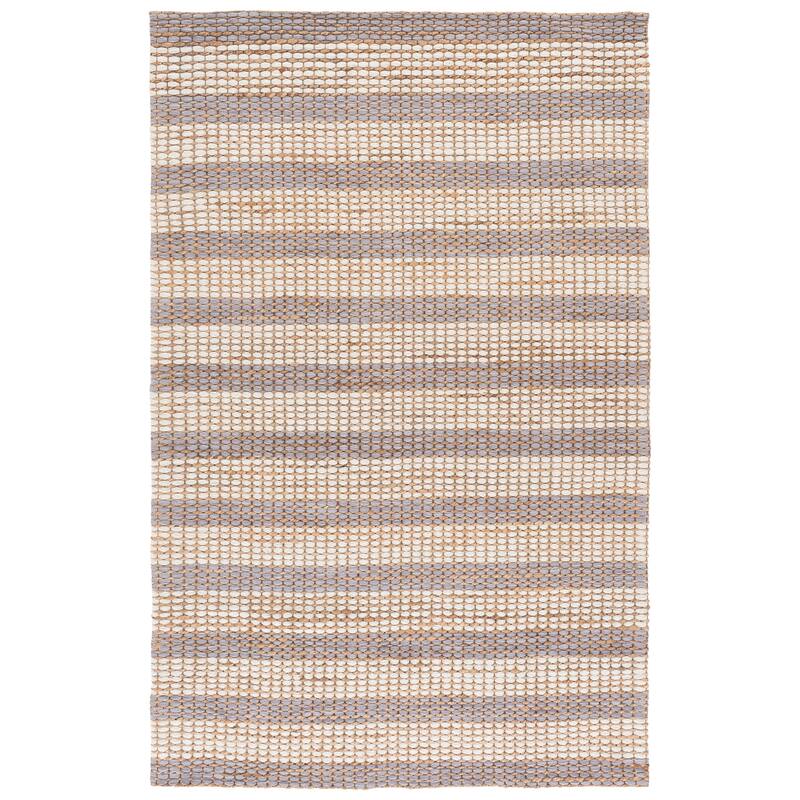 Martha Stewart by SAFAVIEH Handmade Halldis Jute Rug - 6' x 9' - Natural/Grey