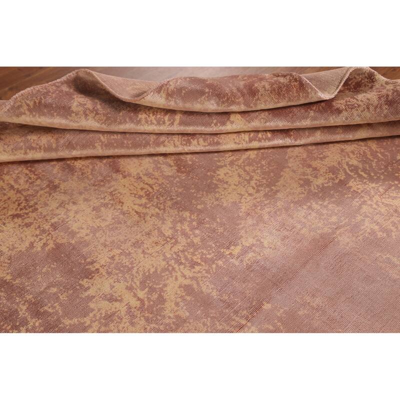 Modern Abstract Indian Area Rug Handmade Wool Carpet - 6'8"x 9'10"
