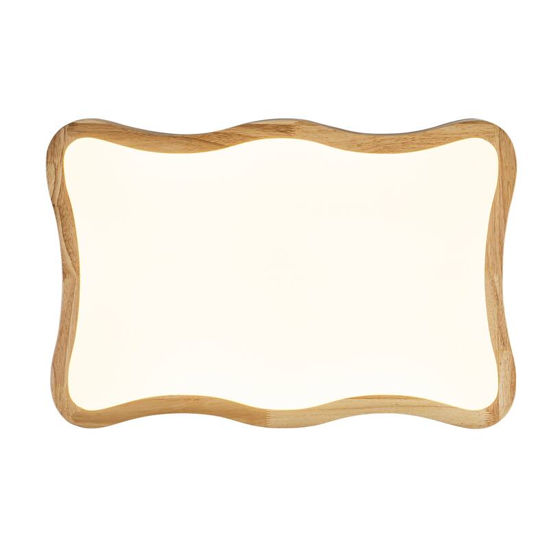 Integrated LED 5CCT Farmhouse Flush Mount Ceiling Light, 5 Color Temperature Selectable