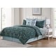 preview thumbnail 1 of 3, Bailey Blue Cotton Reversible Machine Washable Quilt Set