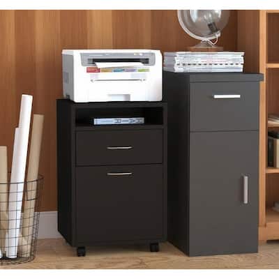Mobile Storage Cabinet Organizer, 15.7"W x 13.8"D x 23.6"H