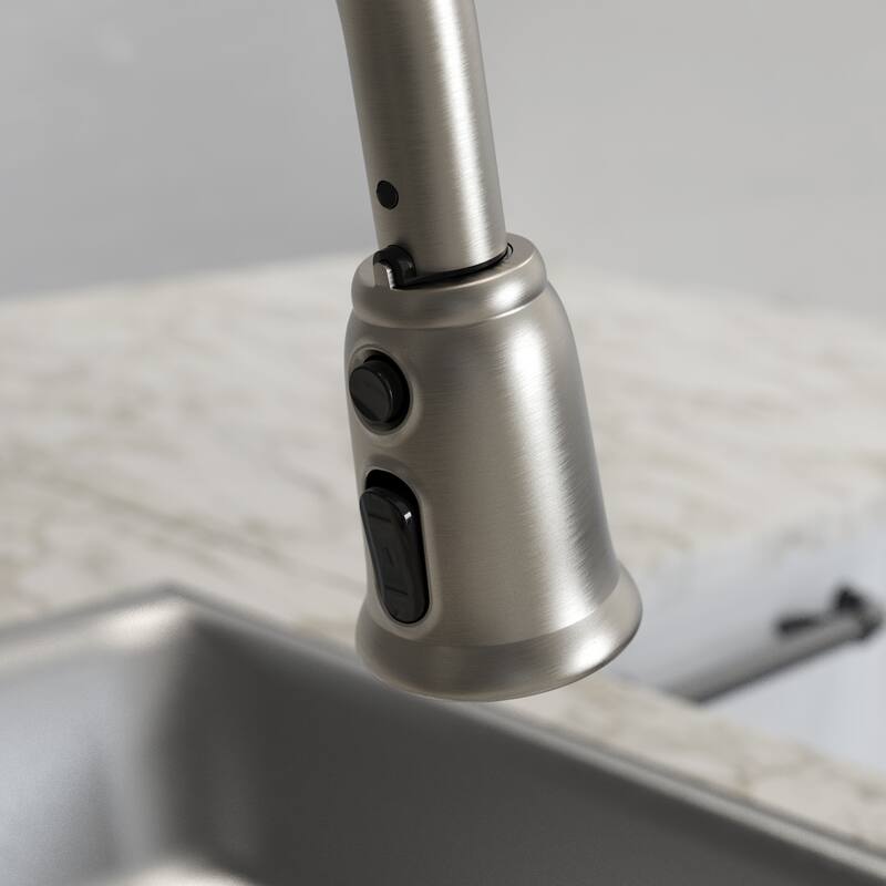 Belanger EBE78WBN2 Non-Metallic Two-Handle Pull-Down Kitchen Faucet, Brushed Nickel