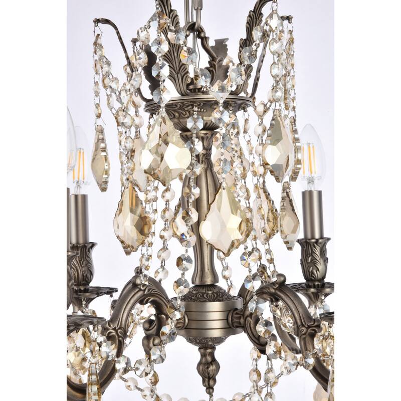 Elegant Lighting 9204D17-GT/RC Rosalia 4 Light 17" Wide Crystal