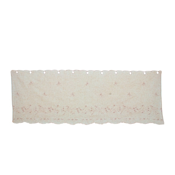 Cotton Linen Darkening Short Drapery Curtain Window Valance 60 Inch x 21.7 Inch - Pink,Light Brown. Opens flyout.