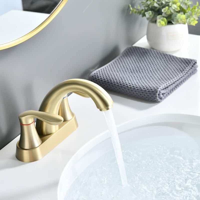 BATHLET 4 Inch Bathroom Faucets for Sink 3 Hole, with Pop Up Drain