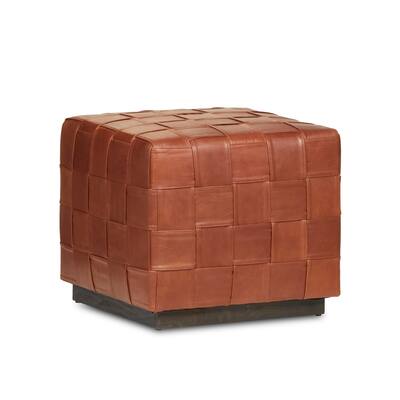 Classic Home Weston Mirage Leather Ottoman Footstool
