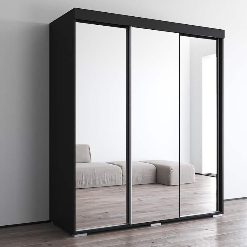Strick & Bolton Suger 3-door Mirrored Armoire