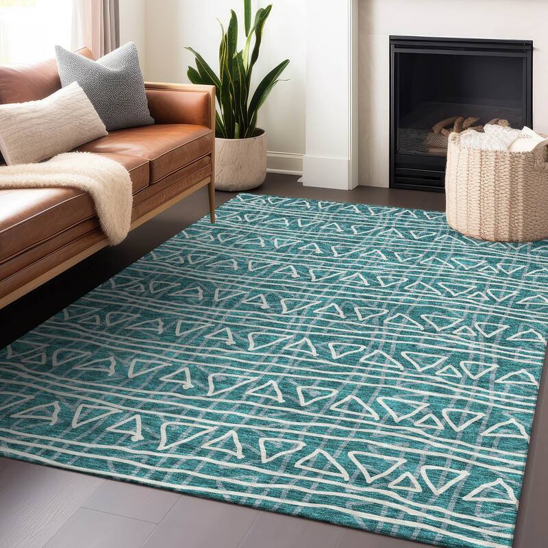 Premium Washable Super Soft Geo Mayfield Rug