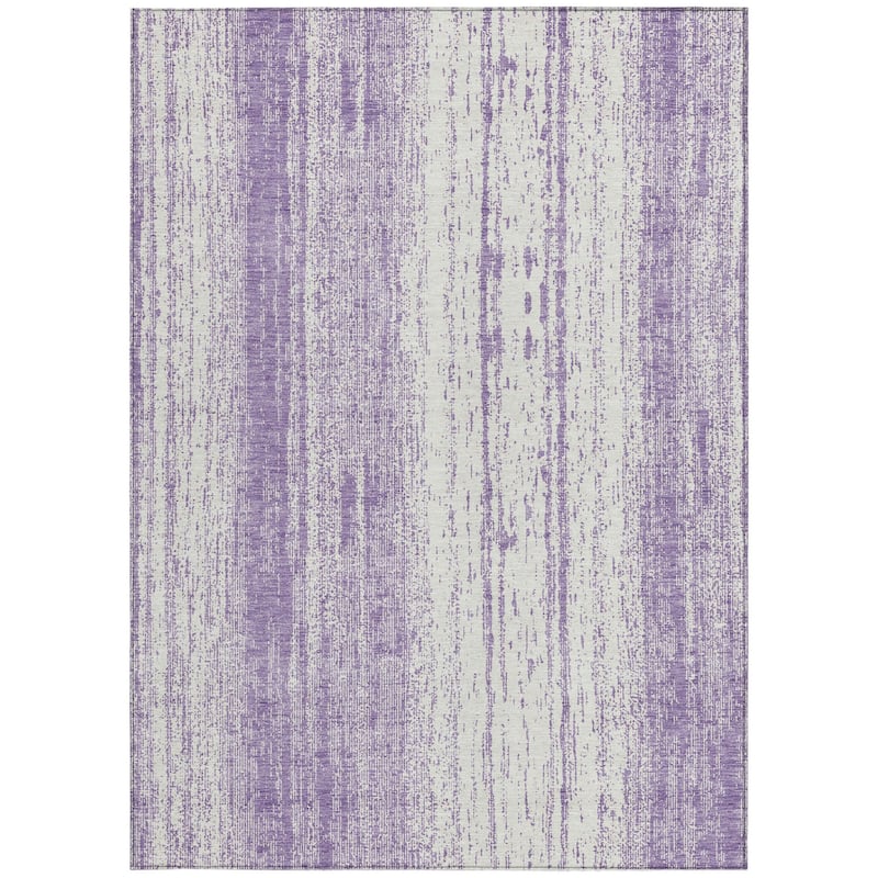 HomeRoots Striped Transitional Rectangle Outdoor Rug