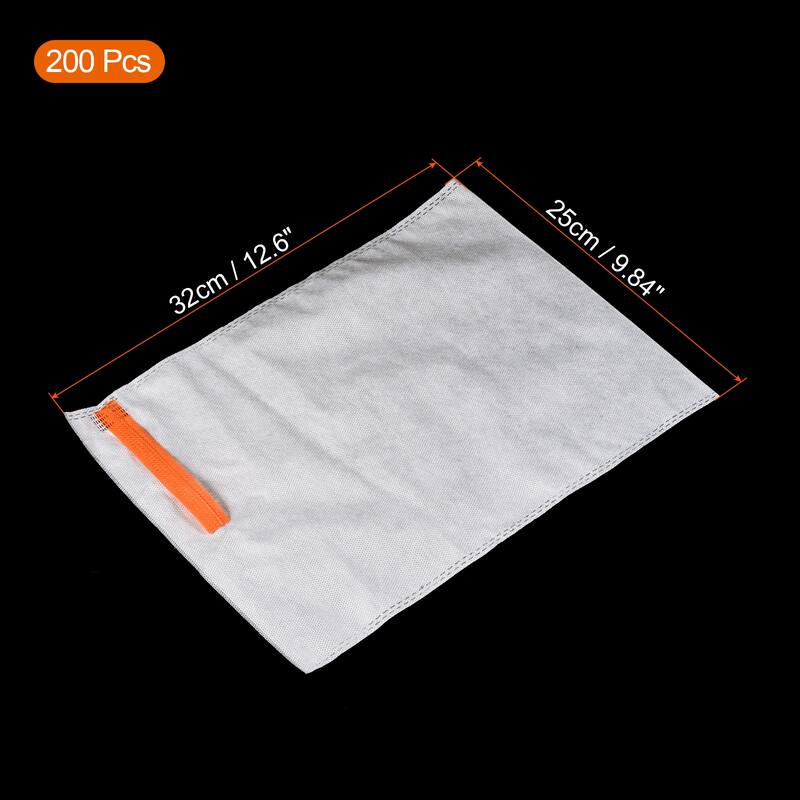 Fruit Protection Bags 13x10" Non-woven Fabric Cover Bags 200Pack - White
