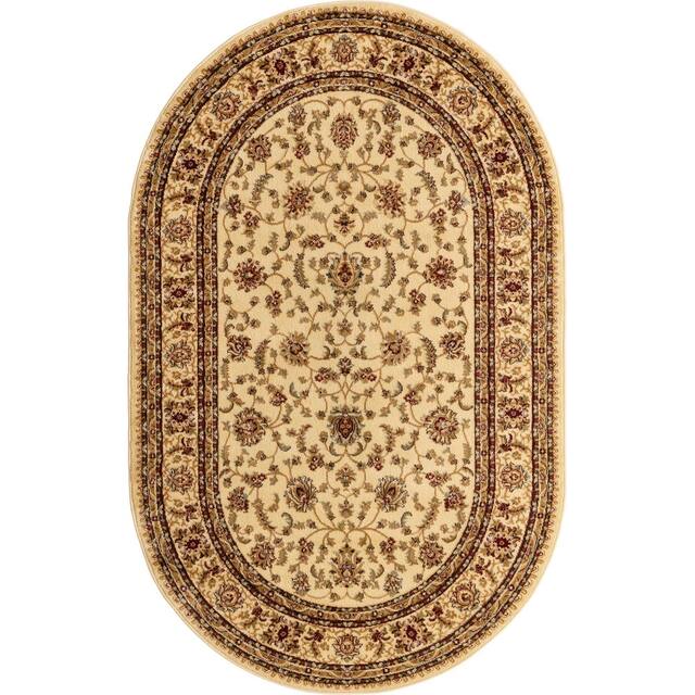 Unique Loom St. Louis Voyage Area Rug - 5' 0 x 8' 0 Oval - Ivory