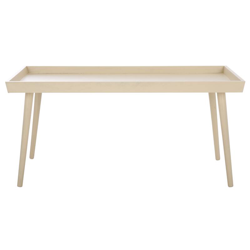 SAFAVIEH Parlee Antique White Coffee Table with Tray - 41.8" x 21.8" x 19" - 42"W x 22"D x 19"H
