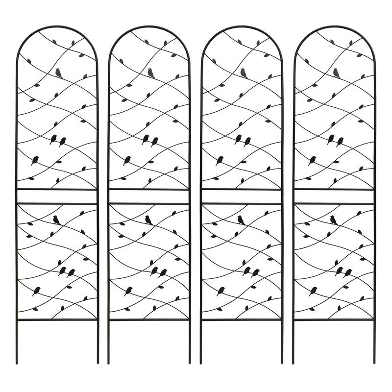 2 Pack Metal Garden Trellis Rustproof Trellis for Climbing Plants Outdoor Flower Support