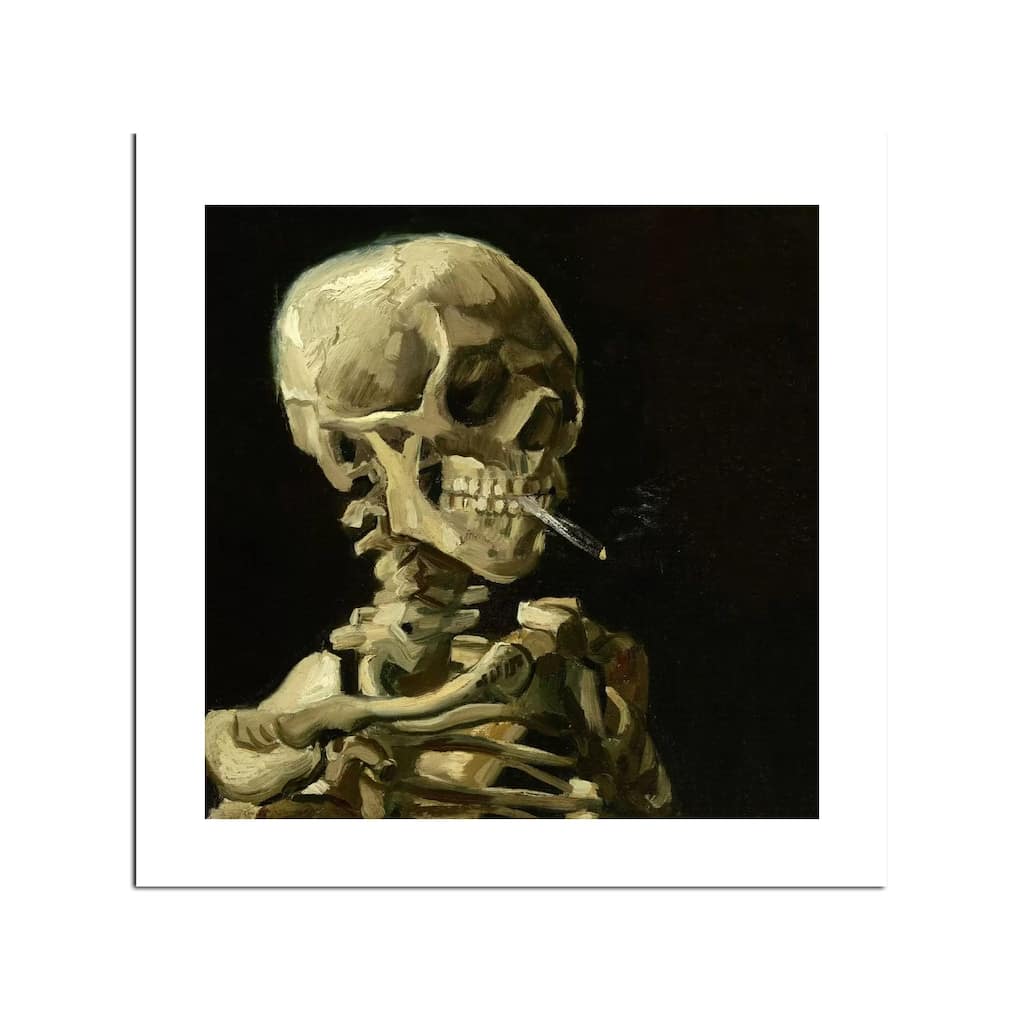 Head of a Skeleton Fine Art by Vincent van Gogh - Multi