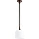 preview thumbnail 4 of 2, Quorum International Richmond Single Light 8" Wide Mini Pendant with Oiled Bronze
