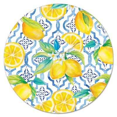 Glass Lazy Susan - Lovely Lemons - 13x.047