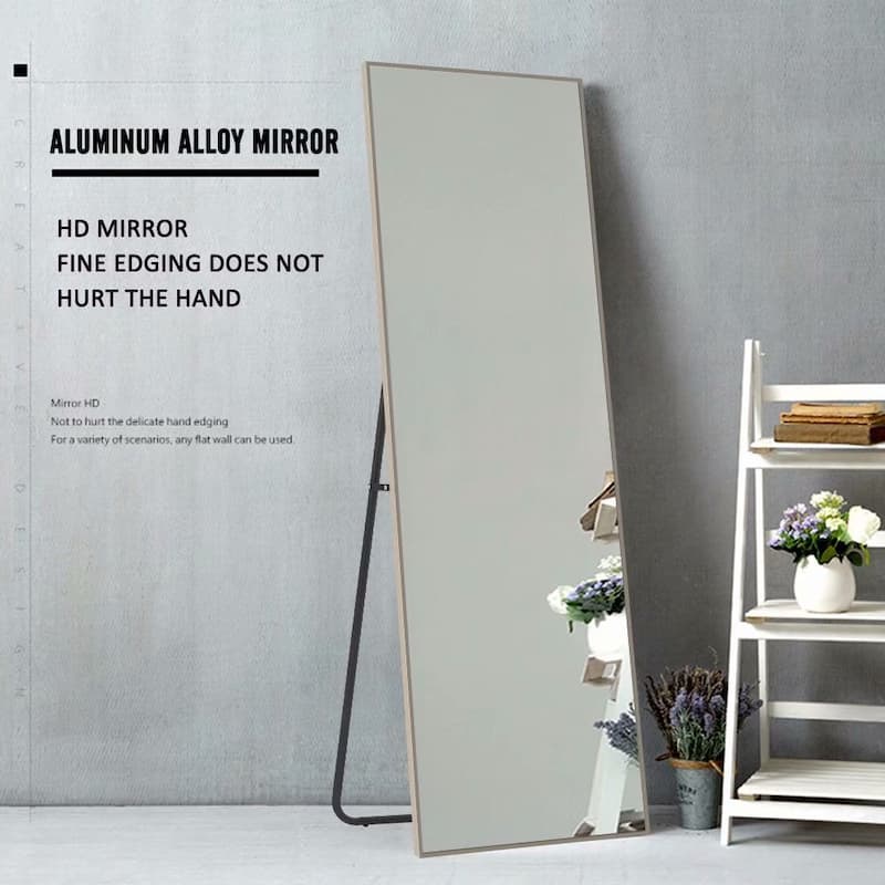 Dovelina Modern Full Length Floor Mirror - Freestanding Vanity Mirror for Bathroom or Living Space