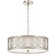 preview thumbnail 2 of 2, Libby Langdon for Crystorama Graham 6 Light Antique Silver Chandelier - 18'' W x 8'' H x 18.5'' D