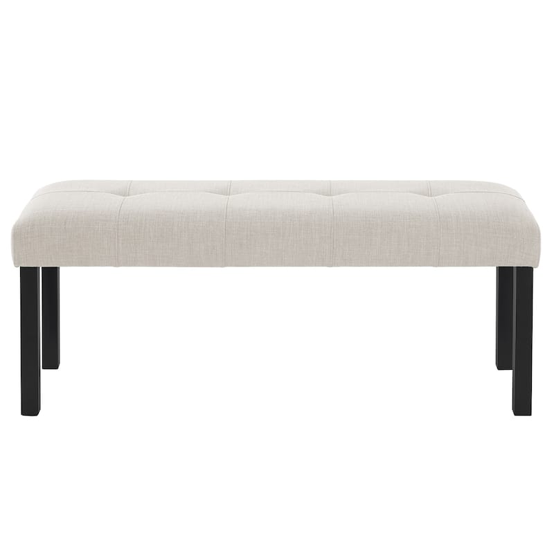 Dining Bench Window Bench Indoor Bench with Wood Legs, Rustic Footrest Bench Vanity Bench Leisure Bench - Beige