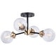 preview thumbnail 2 of 10, Orbit Sputnik Bronze Industrial Semi-flush Ceiling Light Fixture