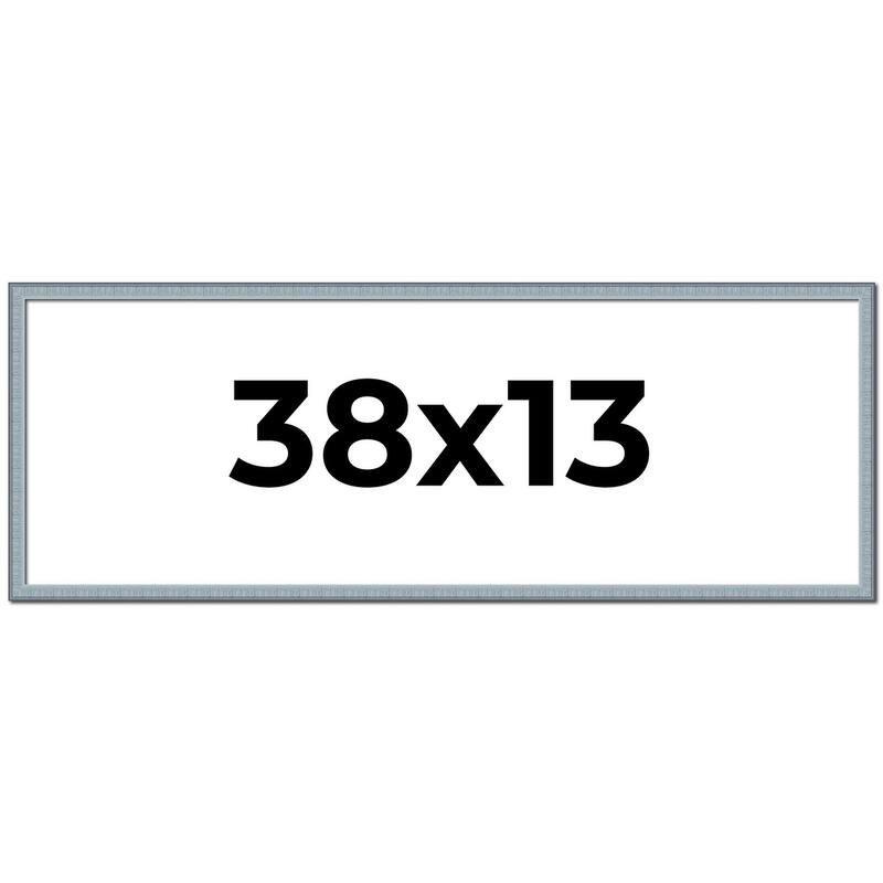 38x13 Frame Rustic Sky Blue Solid Wood Picture Frame | 0.75 Inch