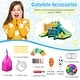 preview thumbnail 9 of 8, Inflatable Water Slide Blowup Bounce House with Dual Slides and Splash Pool (Without Blower) - 183" x 156" x 99" (L x W x H)
