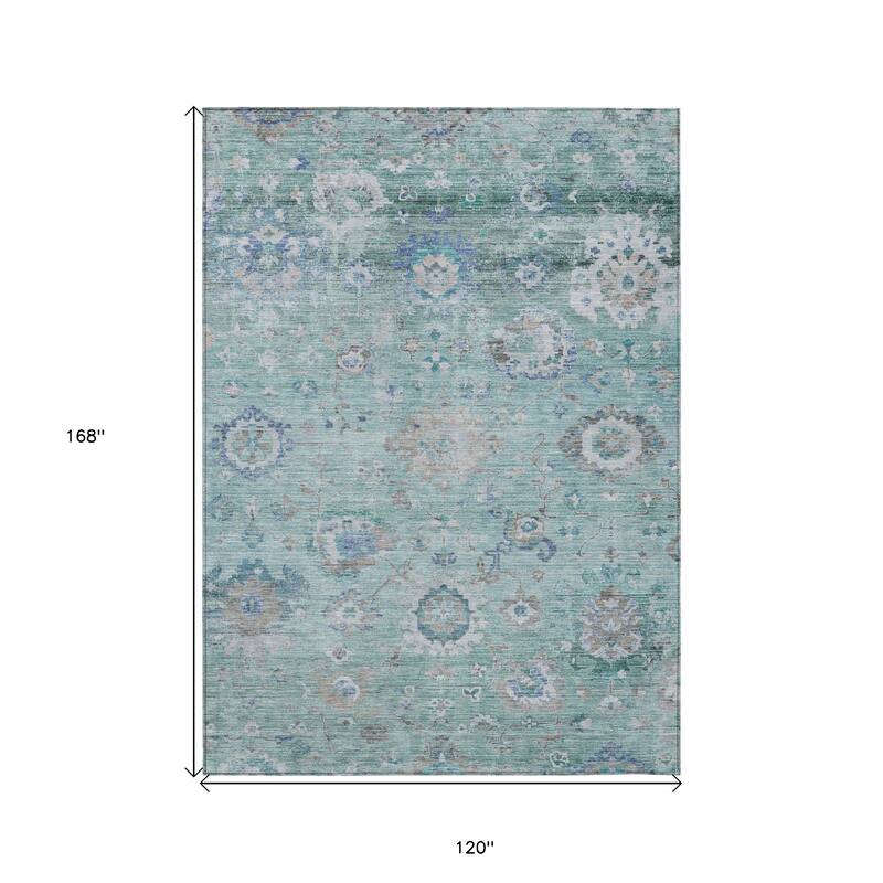 HomeRoots Floral Traditional Rectangle Outdoor Rug