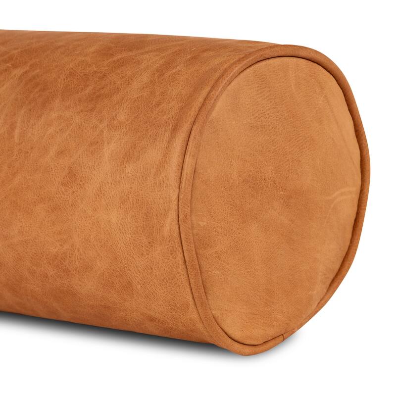 Poly and Bark Napa Leather Bolster Pillow (Set of 2)