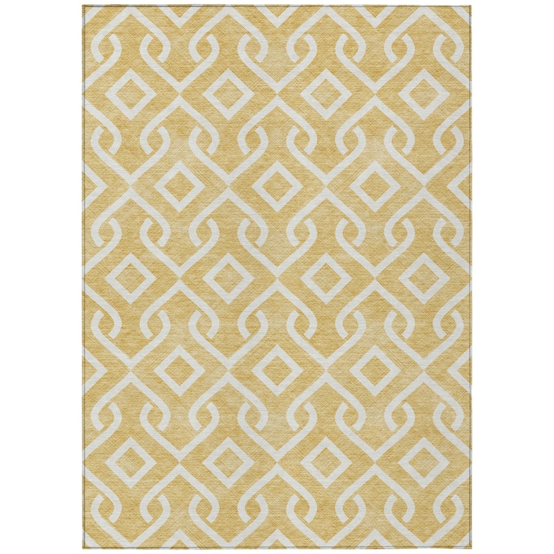 HomeRoots Geometric Transitional Rectangle Outdoor Rug