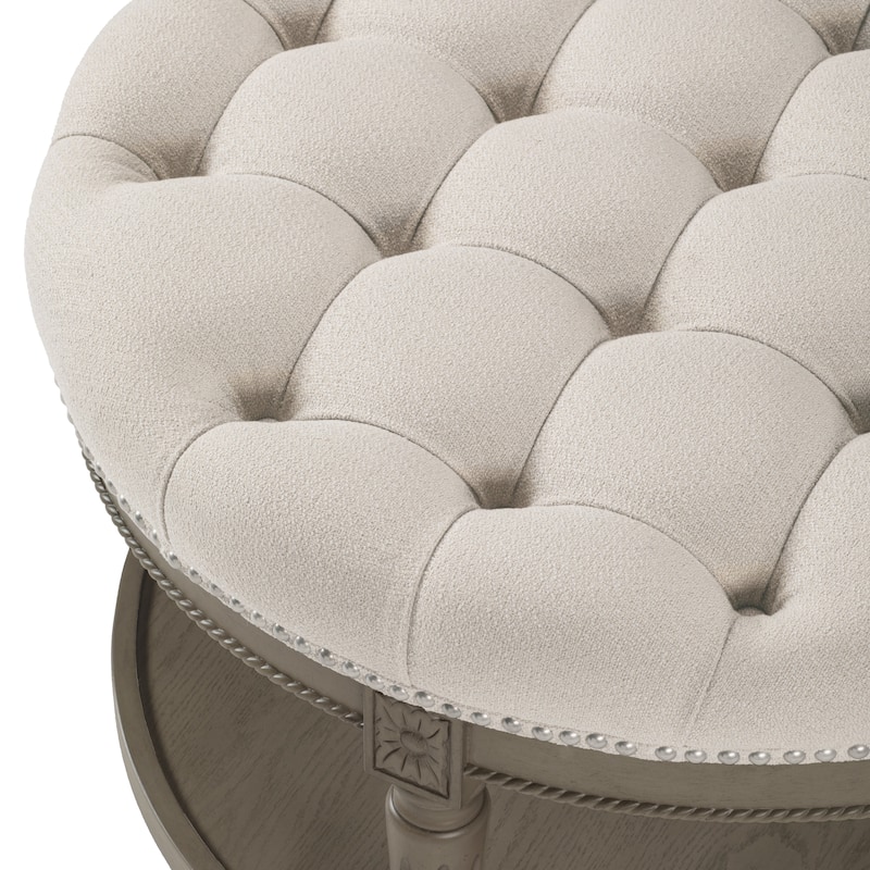 Maven Lane Mesa Round Upholstered Coffee Table