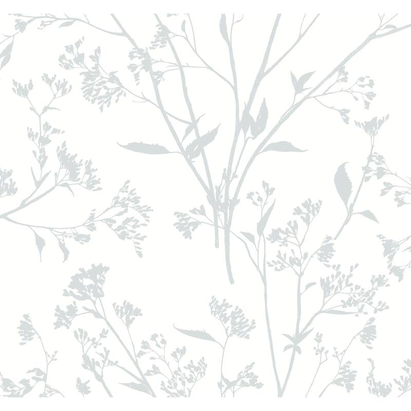 A-Street Prints Southport Light Grey Delicate Branches Wallpaper