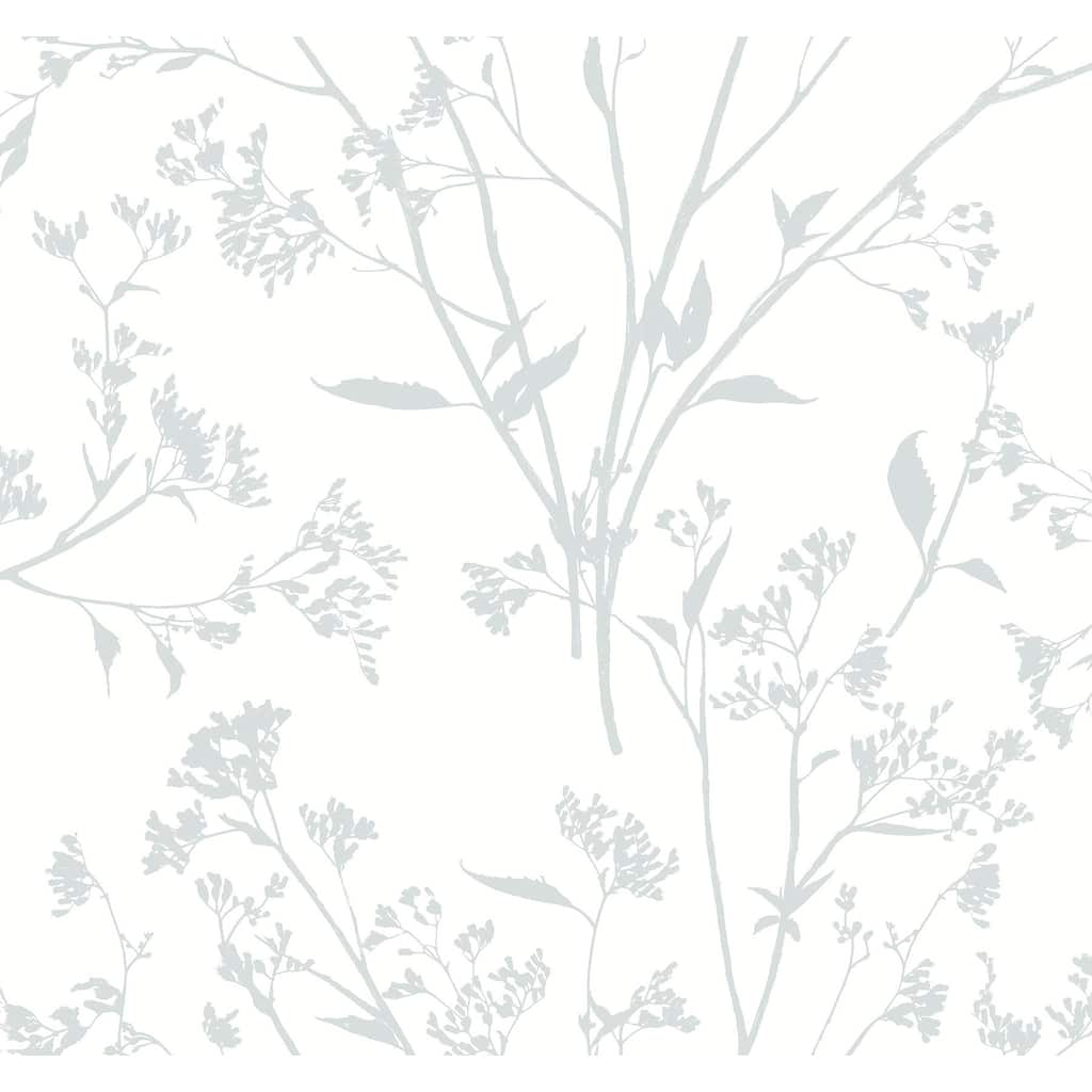 A-Street Prints Southport Light Grey Delicate Branches Wallpaper