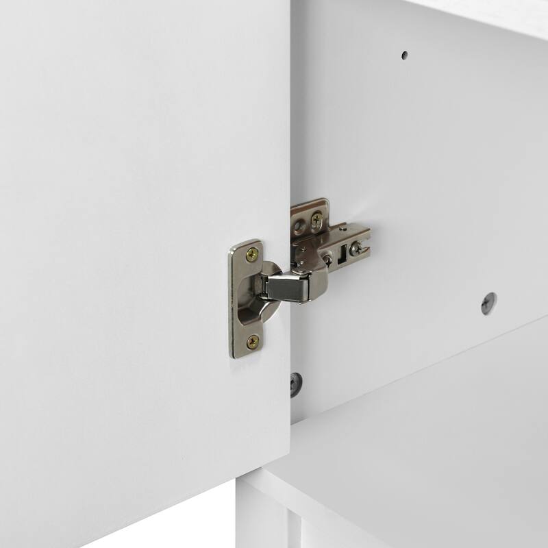 Four-Door Storage Cabinet Wooden Sideboard Cabinet, Adjustable Shelf