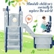 preview thumbnail 14 of 25, 7 in 1 Toddler Slide Set, Freestanding Spaceship Set with Slide, Kids Slide Playset Structure, Arch Tunnel and Basketball Hoop