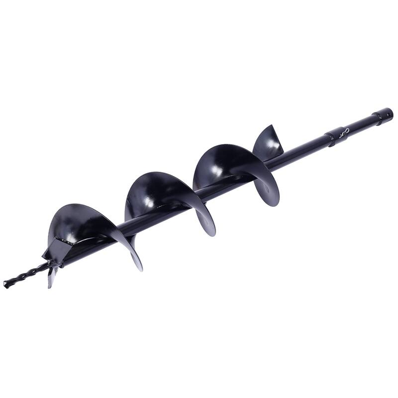 6 Piece Steel Hole Digger Replacement Auger Bits,4"+6"+8"+EXTENSION ROD KIT