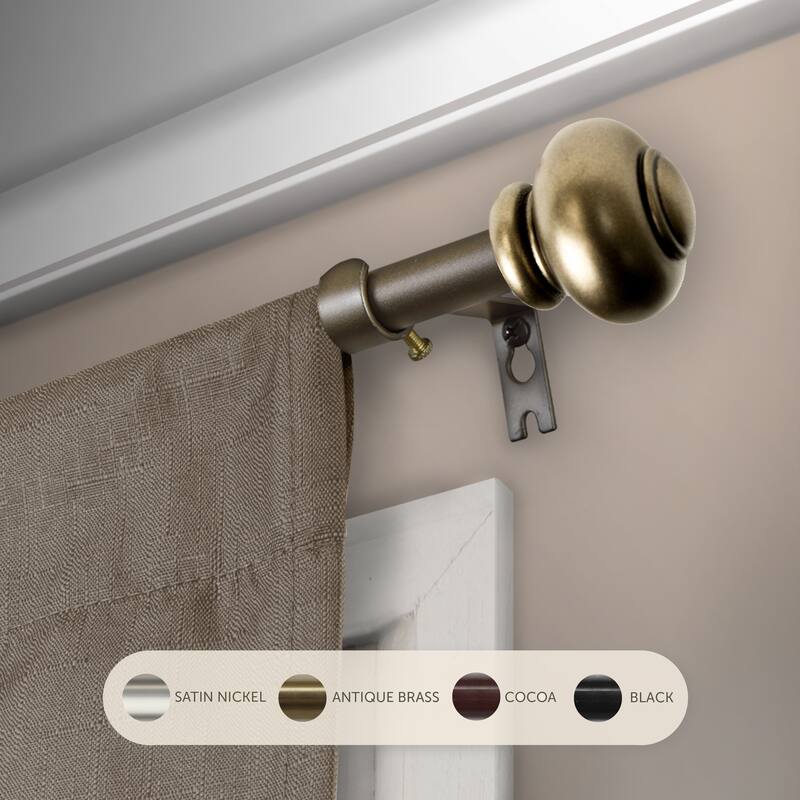 InStyleDesign Monroe Adjustable Curtain Rod - 28 to 48 inches - Antique Gold