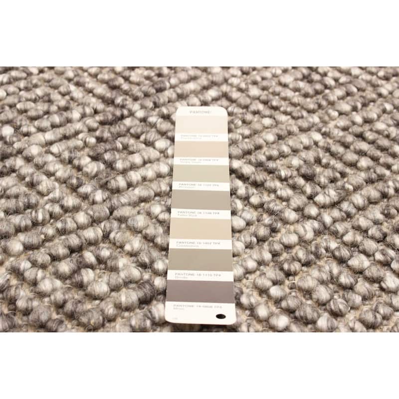 ECARPETGALLERY Braid weave Sienna Taupe Wool Rug - 5'2 x 7'4