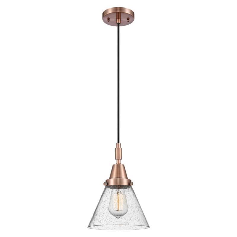 Innovations Lighting 447-1P-G44 Cone 8" Wide Mini Pendant with Clear,