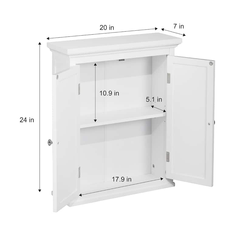 Teamson Home Glancy 20 in. x 24.02 in. Removable Wall Cabinet