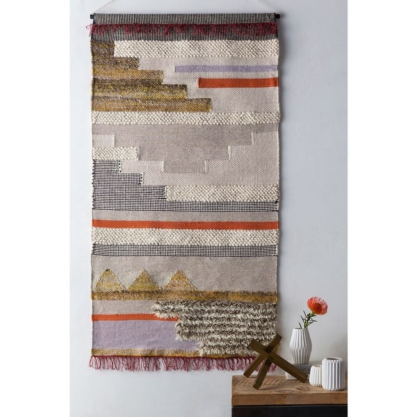 slide 2 of 3, Aalis Cream 36" x 60" Traditional Decorative Tapestry