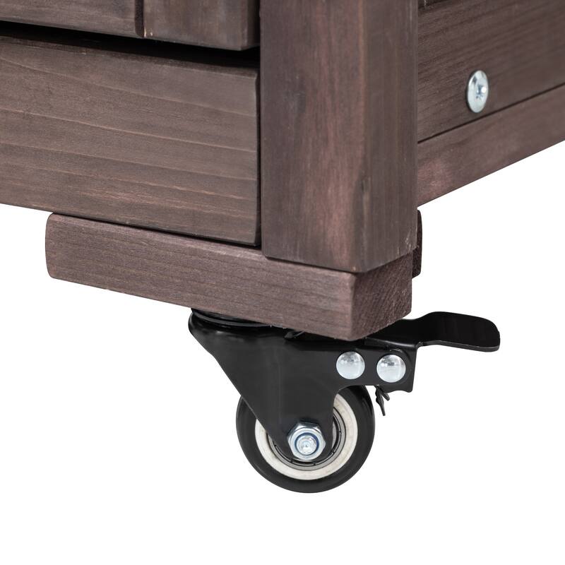 66.5" Outdoor Kitchen Island for Big Green Egg Grills, for Tabletop Grill with Stainless Steel Top, Drawer