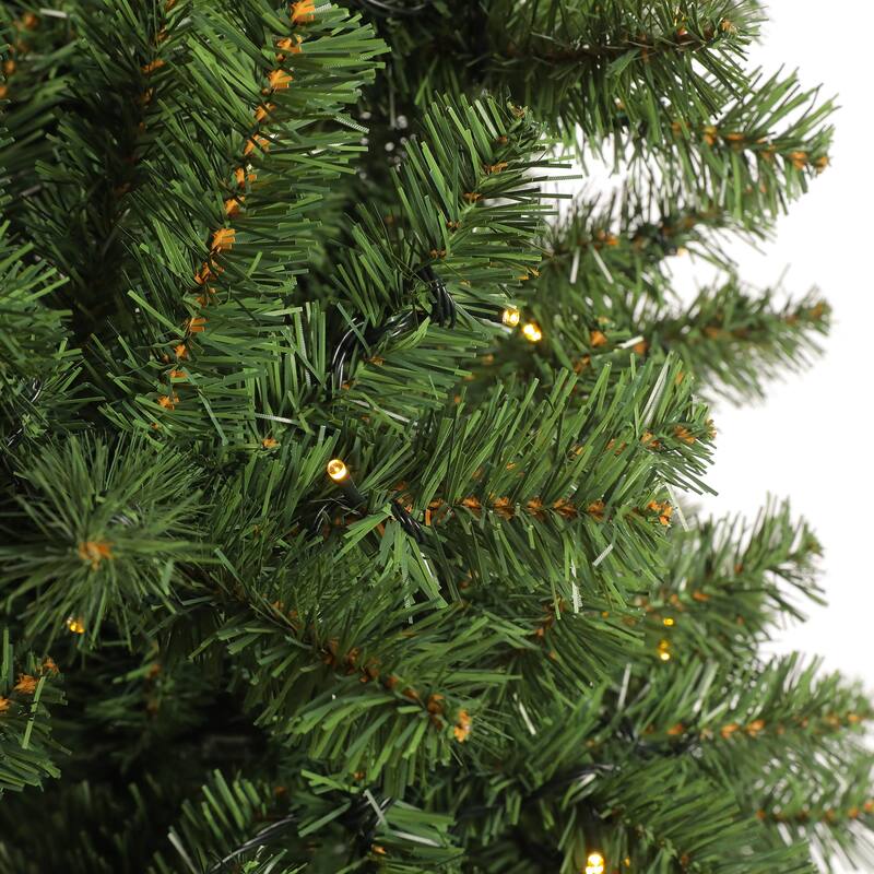 6FT Pre-Lit Artificial Christmas Tree with Metal Stand