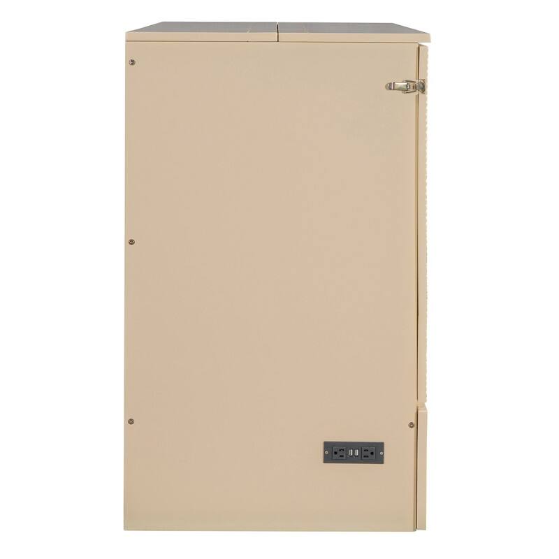 Full/Queen Size Murphy Bed Wall Bed with a Large Drawer, Foldable Murphy Cabinet Bed with a set of Sockets & USB Ports