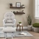 preview thumbnail 42 of 54, Ultimate Nursery Comfort - Glider and Ottoman Set with Reclining Cushion Chair, Rocker Chair with Padded Back and Armrests Light Gray,Light Gray