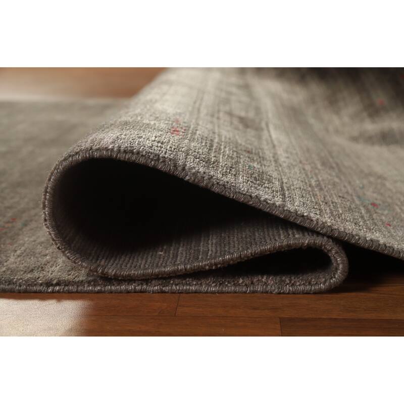 Hand Knotted Oriental 100% Wool Carpet Tribal Tribal Brown Gabbeh Area Rug - 8' 1'' X 5' 0''