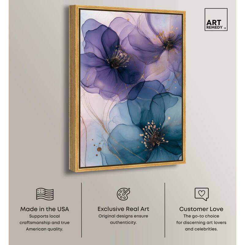 Gilded Cyanescence II Canvas by Art Remedy
